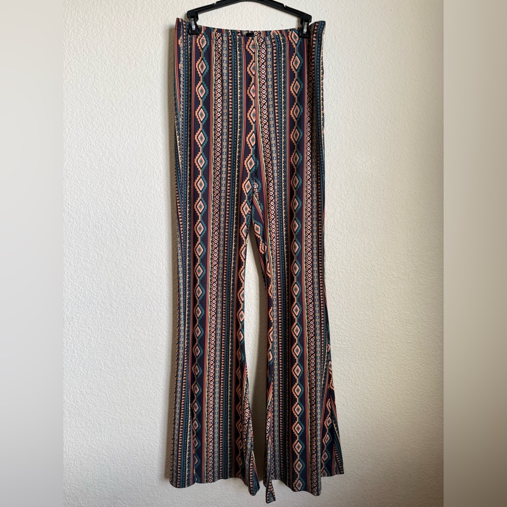 SHEIN Multicolor Striped Flare Pants